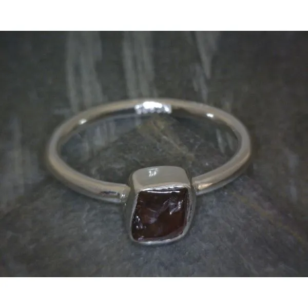 Ss Bz Raw Garnet Ring Vulcan's Forge LLC KANSAS CITY, MO