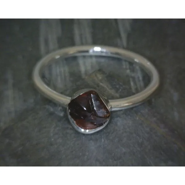 Ss Bz Raw Garnet Ring Vulcan's Forge LLC KANSAS CITY, MO