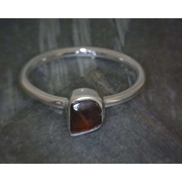 Ss Bz Raw Garnet Ring Vulcan's Forge LLC KANSAS CITY, MO