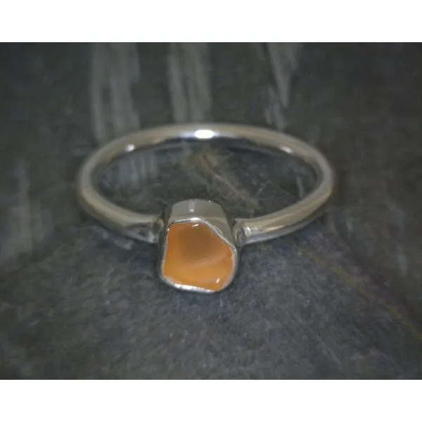 Ss Bz Raw Carnelian Ring Vulcan's Forge LLC KANSAS CITY, MO
