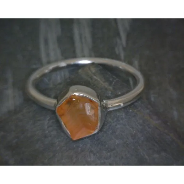 Ss Bz Raw Carnelian Ring Vulcan's Forge LLC Kansas City, MO