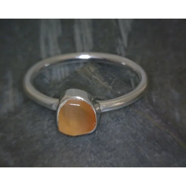 Ss Bz Raw Carnelian Ring Vulcan's Forge LLC KANSAS CITY, MO