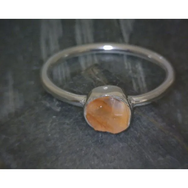 Ss Bz Raw Carnelian Ring Vulcan's Forge LLC KANSAS CITY, MO