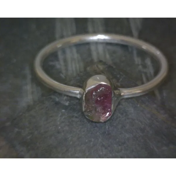 Ss Bz Raw Watermelon Tourmaline Ring Vulcan's Forge LLC KANSAS CITY, MO