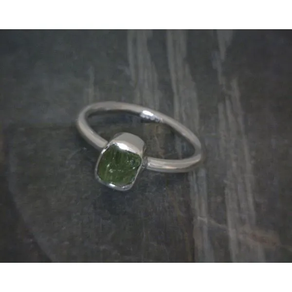 Ss Bz Raw Tourmaline Ring Vulcan's Forge LLC KANSAS CITY, MO