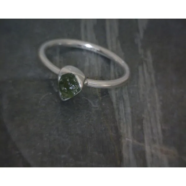 Ss Bz Raw Tourmaline Ring Vulcan's Forge LLC KANSAS CITY, MO