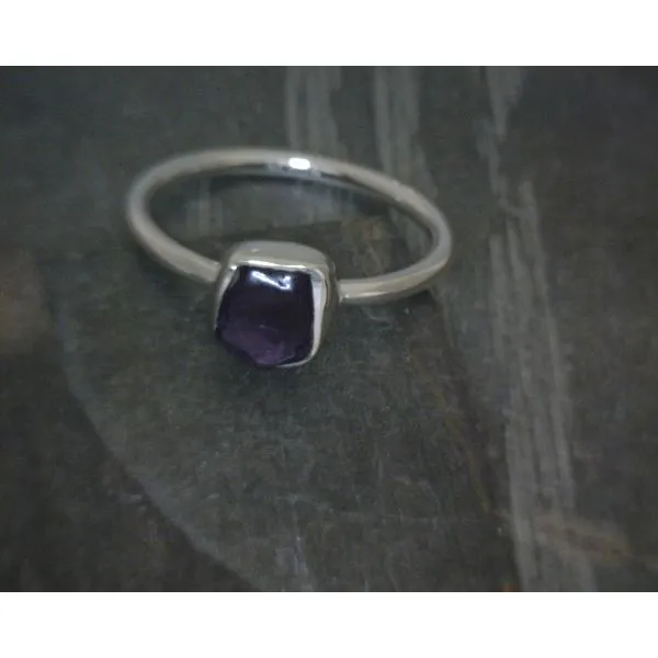 Ss Bz Raw Amethyst Ring Vulcan's Forge LLC KANSAS CITY, MO