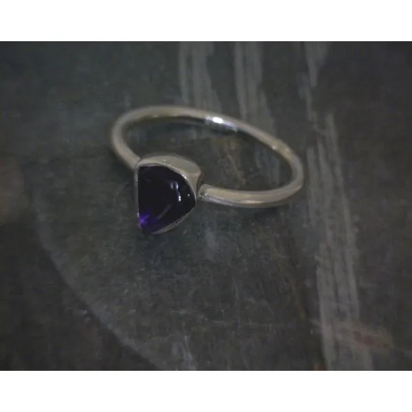 Ss Bz Raw Amethyst Ring Vulcan's Forge LLC KANSAS CITY, MO