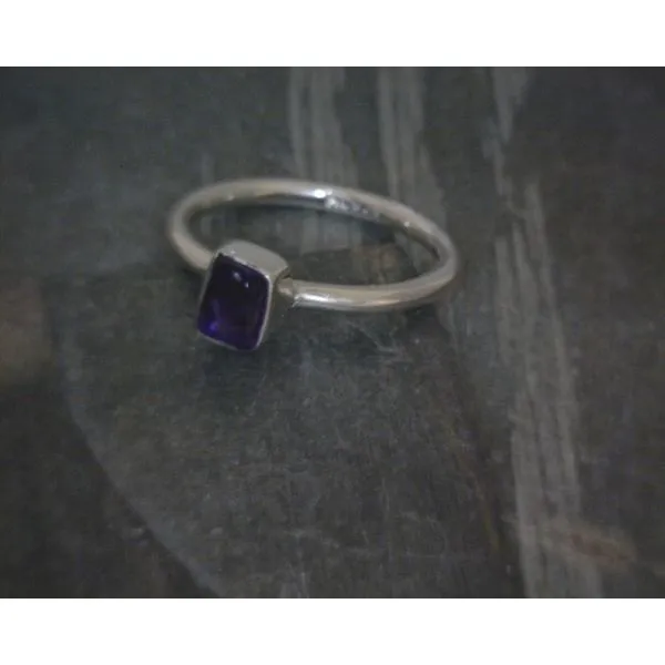 Ss Bz Raw Amethyst Ring Vulcan's Forge LLC KANSAS CITY, MO