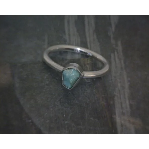 Ss Bz Raw Turquoise Ring Vulcan's Forge LLC Kansas City, MO