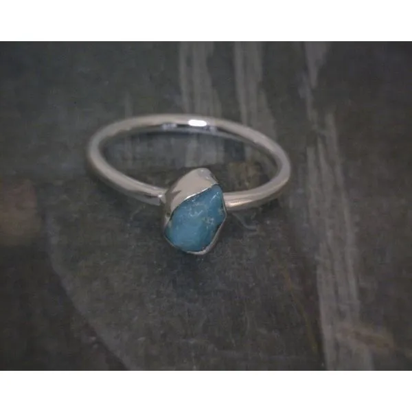 Ss Bz Raw Turquoise Ring Vulcan's Forge LLC KANSAS CITY, MO