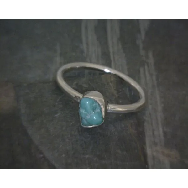 Ss Bz Raw Turquoise Ring Vulcan's Forge LLC KANSAS CITY, MO