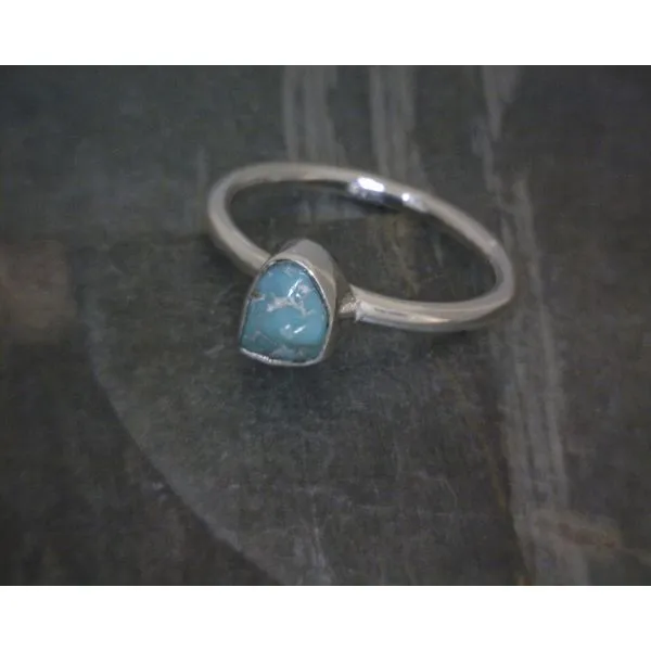 Ss Bz Raw Turquoise Ring Vulcan's Forge LLC KANSAS CITY, MO