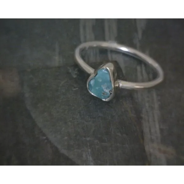 Ss Bz Raw Turquoise Ring Vulcan's Forge LLC KANSAS CITY, MO