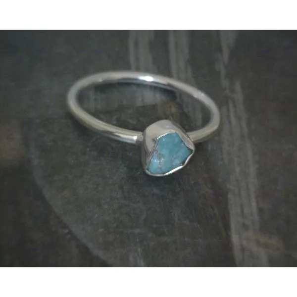 Ss Bz Raw Turquoise Ring Vulcan's Forge LLC Kansas City, MO