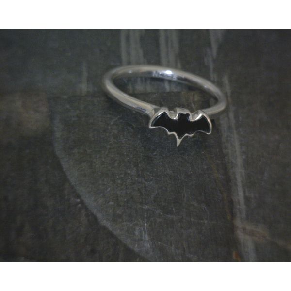 Ss Bz Bat Shaped Black Tourmaline Ring Vulcan's Forge LLC KANSAS CITY, MO