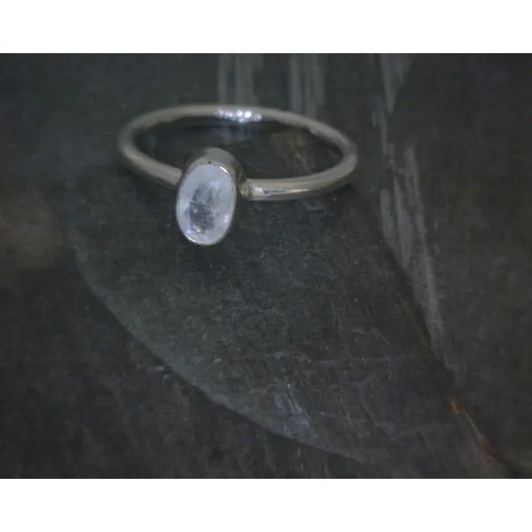 Ss Bz Oval Faceted Moonstone Rin Vulcan's Forge LLC Kansas City, MO