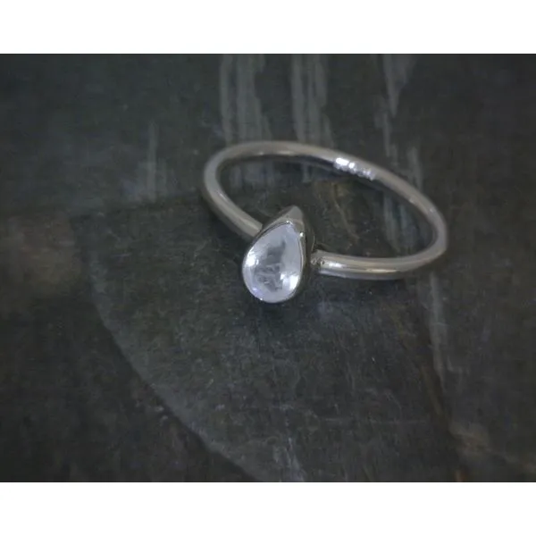 Ss Bz Pear Faceted Moonstone Ring Vulcan's Forge LLC KANSAS CITY, MO