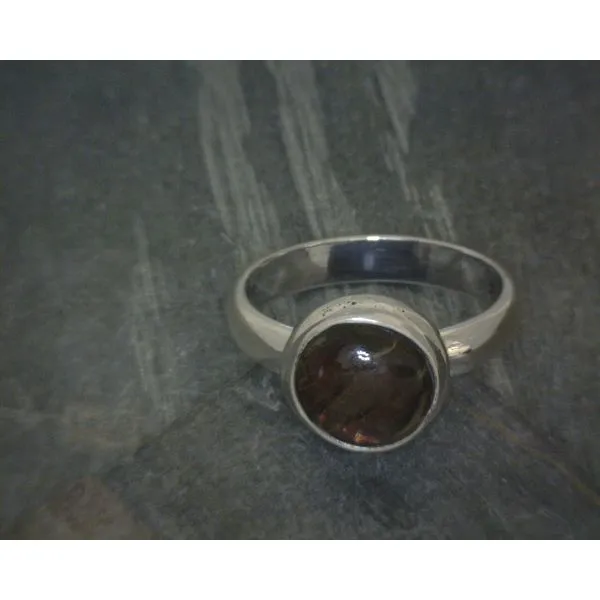 Ss Bz Cab Ammolite Ring Vulcan's Forge LLC KANSAS CITY, MO