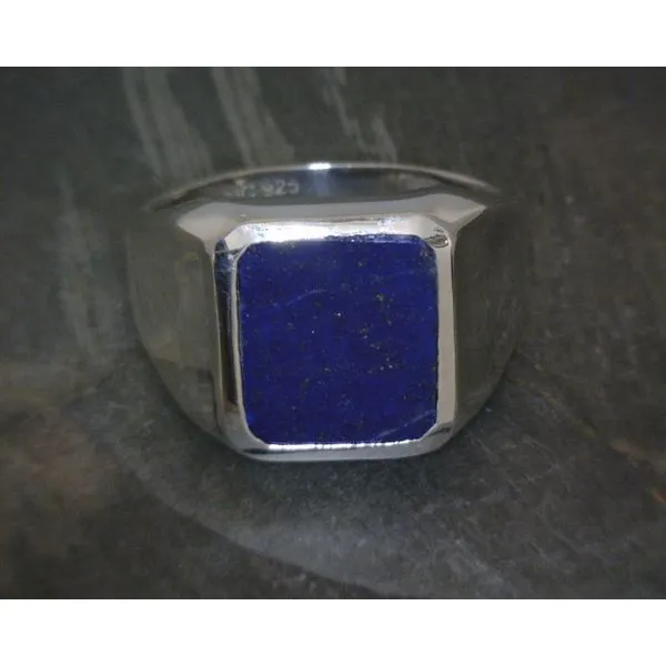 Ss Signet Square Lapis Ring Vulcan's Forge LLC Kansas City, MO