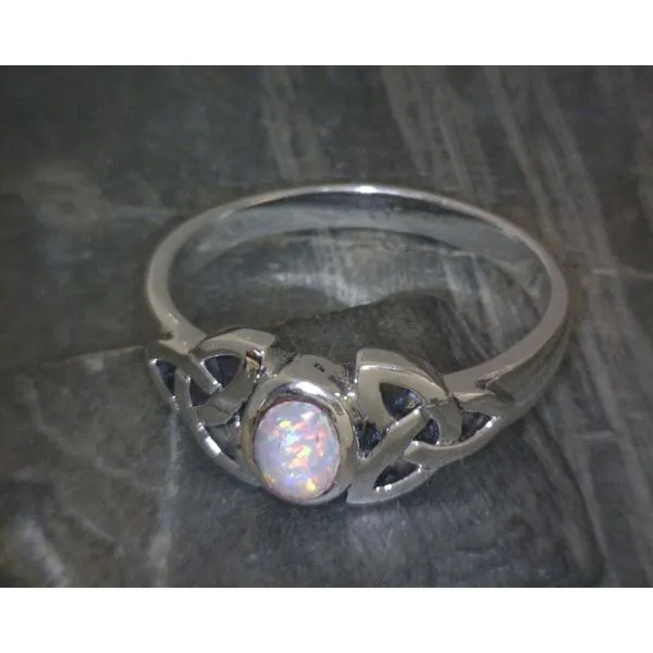 SS Lab Opal W Celtic Knots Ring Vulcan's Forge LLC KANSAS CITY, MO