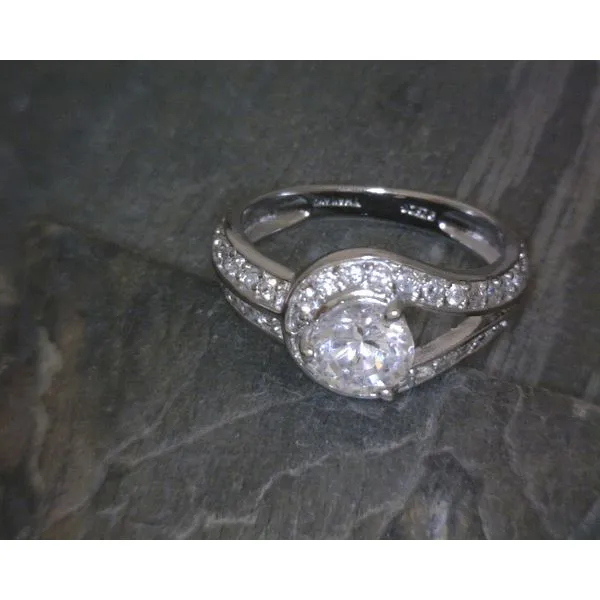 SS Rhodium Plated Cubic Zirconium Ring Vulcan's Forge LLC KANSAS CITY, MO