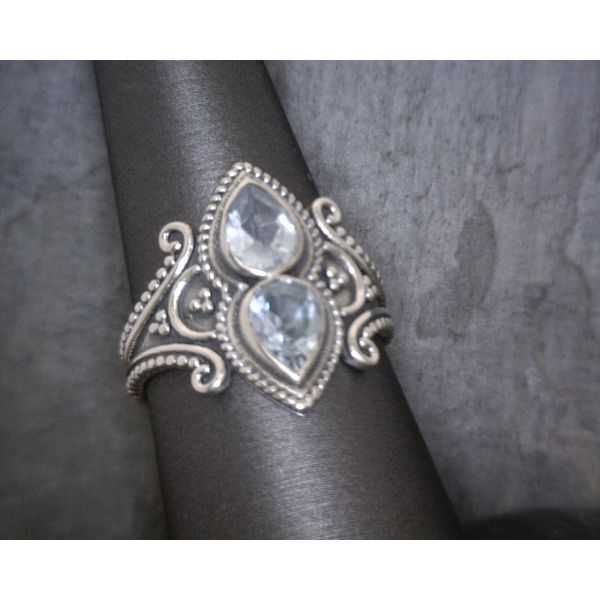 SS Two Stone Moonstone Antique Style Ring Vulcan's Forge LLC Kansas City, MO