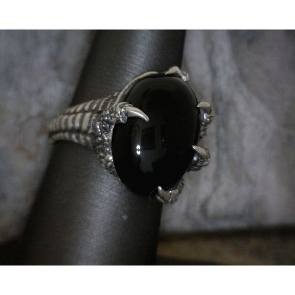 SS Black Onyx Claw Ring Vulcan's Forge LLC Kansas City, MO