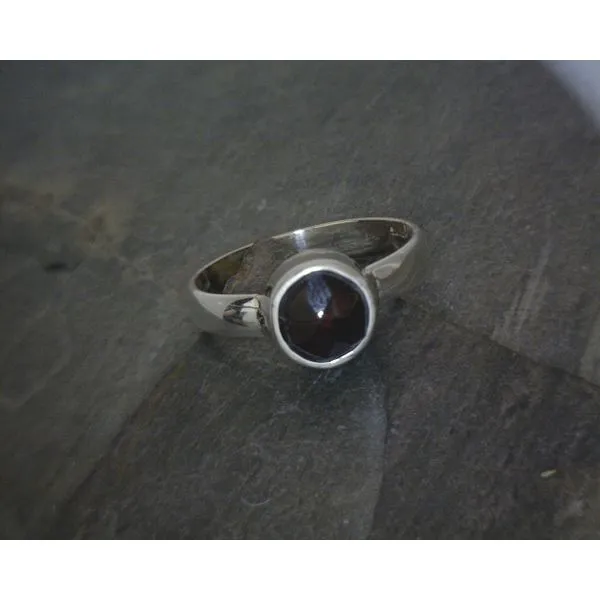 SS Round Cut Garnet Ring SZ 5.5 Vulcan's Forge LLC KANSAS CITY, MO