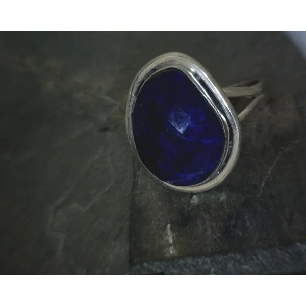 SS Bz Faceted Freeform Sapphire W Split Band Vulcan's Forge LLC KANSAS CITY, MO