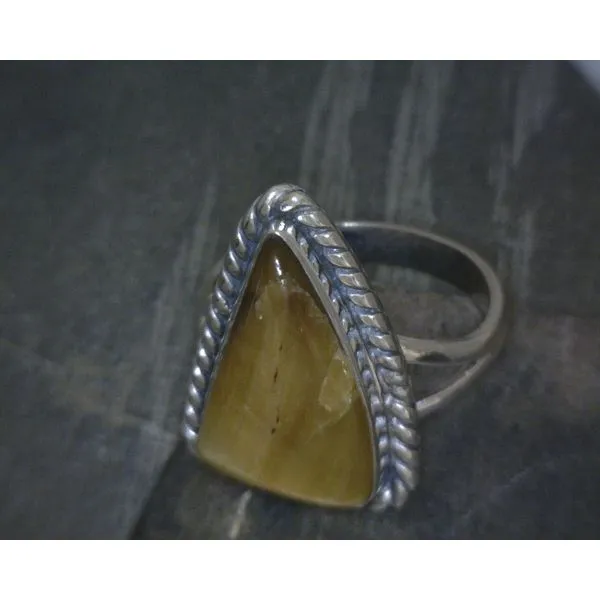 Ss Freeform Tigers Eye W/ Split Band Ring Vulcan's Forge LLC KANSAS CITY, MO