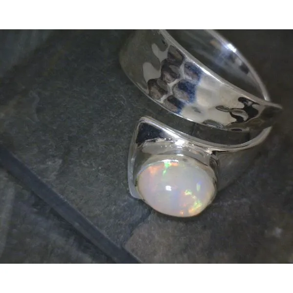 Sterling Silver Opal Bypass Ring Vulcan's Forge LLC KANSAS CITY, MO