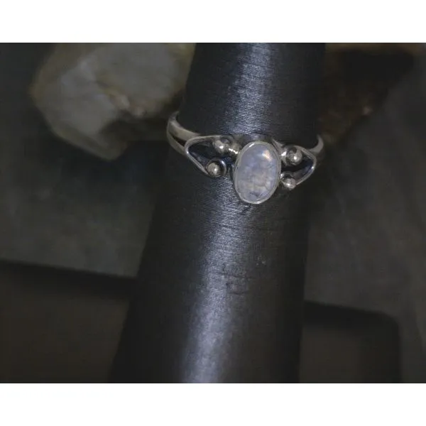 Split Shank w 4 Beads Ov Moonstone Ring Vulcan's Forge LLC KANSAS CITY, MO