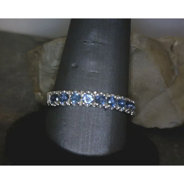 SS 10 Stone Ln Bl Topaz Ring Size 8 Vulcan's Forge LLC KANSAS CITY, MO