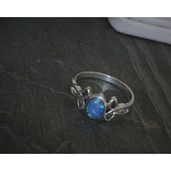 SS Lab Opal W Celtic Knots Ring Vulcan's Forge LLC KANSAS CITY, MO