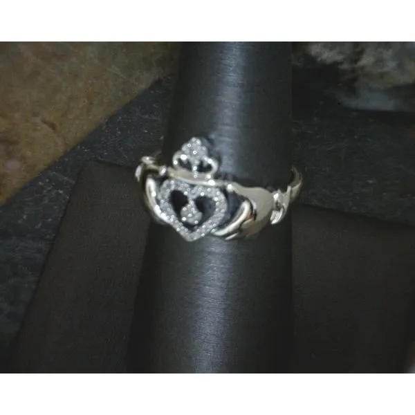 Sterling and 0.11ctw Diamond Claddagh Ring Size 7 Vulcan's Forge LLC KANSAS CITY, MO