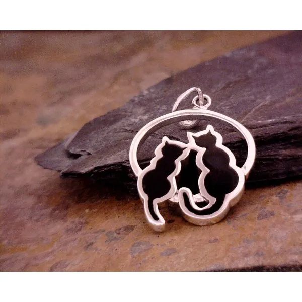 Sterling Cat Couple Pendant Vulcan's Forge LLC KANSAS CITY, MO