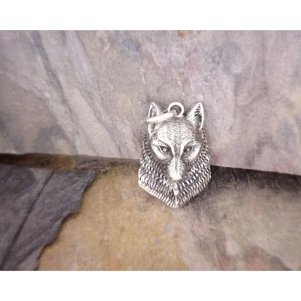 Sterling Wolf Head Pendant Vulcan's Forge LLC KANSAS CITY, MO
