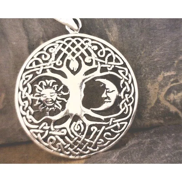 Sterling CelticTree of Life With Sun and Moon Pendant Vulcan's Forge LLC KANSAS CITY, MO