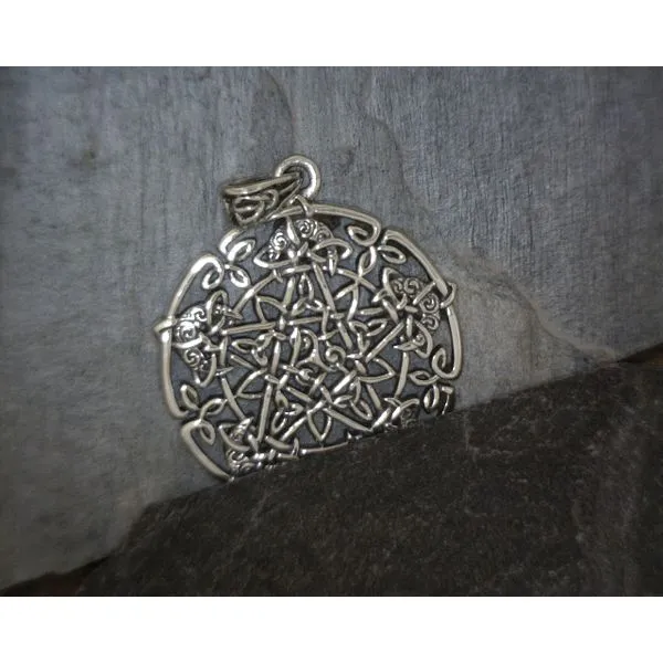Sterling Silver Moon Pentacle Pendant Vulcan's Forge LLC KANSAS CITY, MO