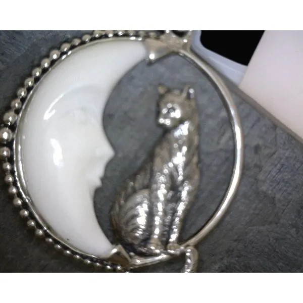 Sterling Silver Cat/Moon Vulcan's Forge LLC Kansas City, MO