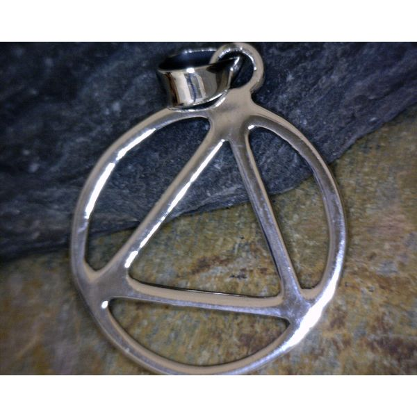 Sterling Silver Triangle in Circle Pendant Vulcan's Forge LLC Kansas City, MO