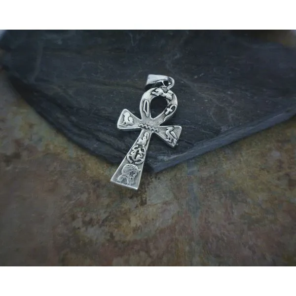 Sterling Ankh w/ Hieroglyphics pendant Vulcan's Forge LLC Kansas City, MO