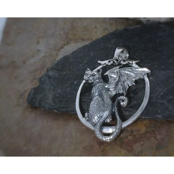 Bat-winged cat pendant Vulcan's Forge LLC Kansas City, MO