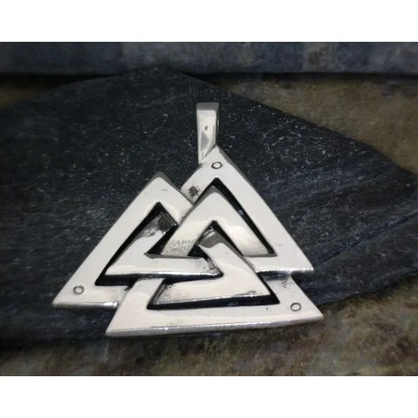 Sterling Valknut Valkyrie Knot Pendant Vulcan's Forge LLC Kansas City, MO