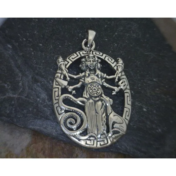 Sterling Hecate Goddess Pendant Vulcan's Forge LLC Kansas City, MO