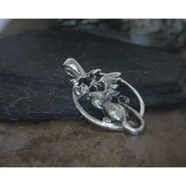 Sterling Cat Bat Pendant Vulcan's Forge LLC Kansas City, MO