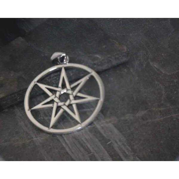 Sterling Pentacle With Cadueceus Pendant Vulcan's Forge LLC KANSAS CITY, MO