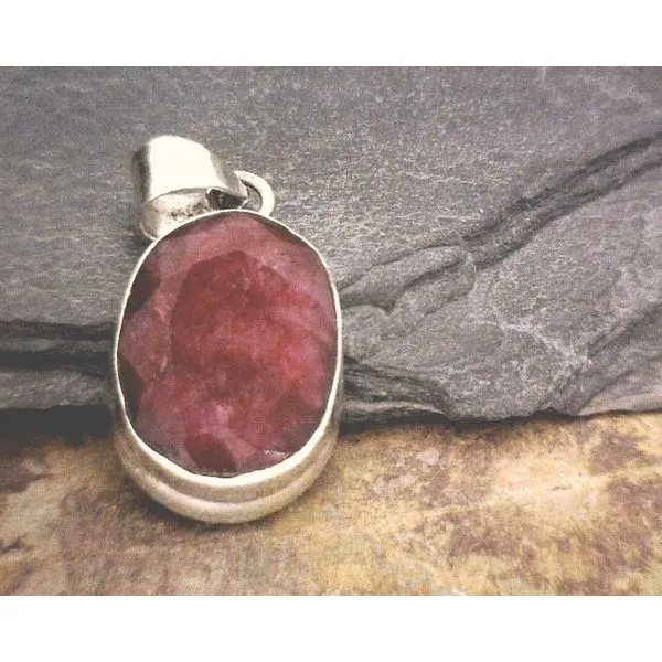 Sterling Rough Ruby Pendant Vulcan's Forge LLC Kansas City, MO