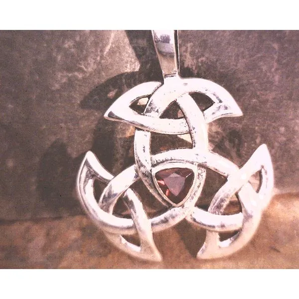 Sterling Celtic Knot with Garnet Vulcan's Forge LLC KANSAS CITY, MO